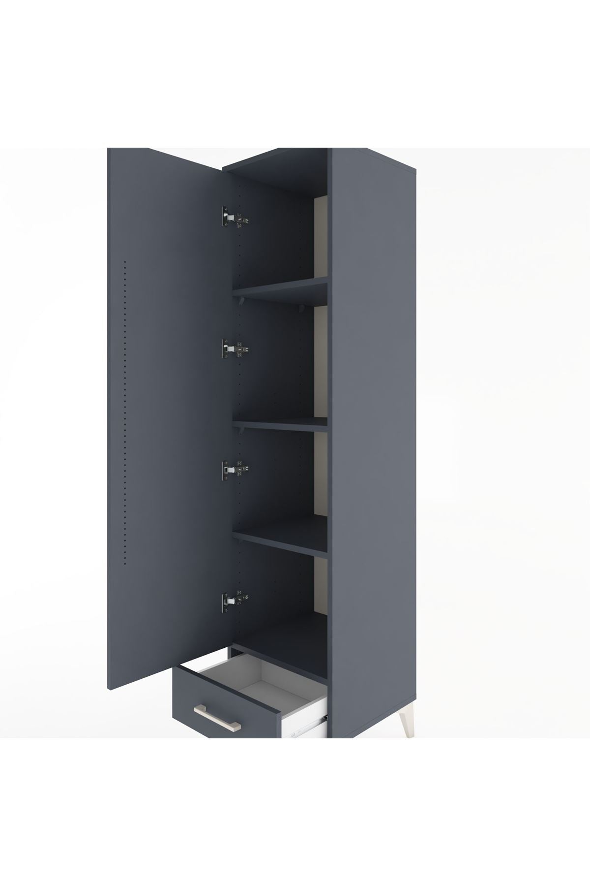 Hyperion Dolap 4 Raflı Tek Çekmeceli Tek Kapaklı 44x44x182 - S55M008V5B