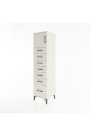 Hyperion Dolap Tek Raflı 7 Çekmeceli Tek Kapaklı 44x44x182 Aytaşı-Aytaşı