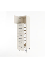 Hyperion Dolap Tek Raflı 7 Çekmeceli Tek Kapaklı 44x44x182 Aytaşı-Aytaşı