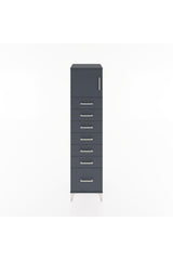 Hyperion Dolap Tek Raflı 7 Çekmeceli Tek Kapaklı 44x44x182