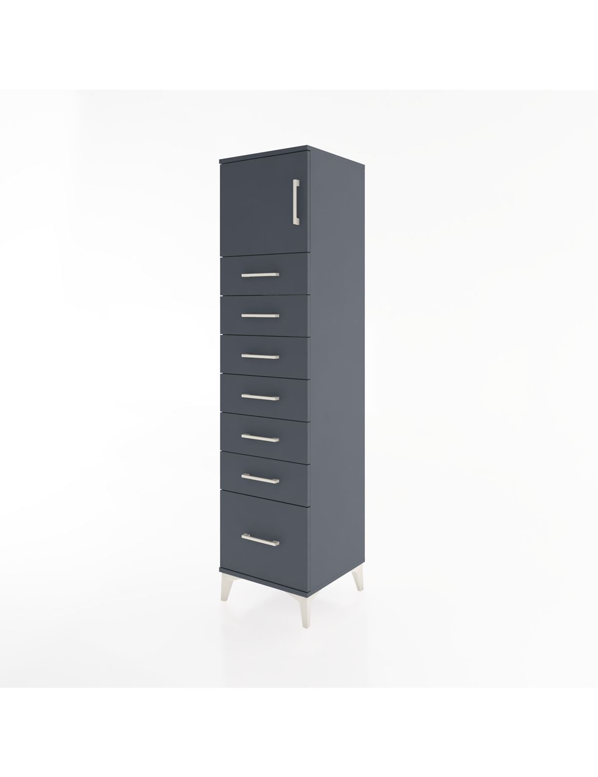 Hyperion Dolap Tek Raflı 7 Çekmeceli Tek Kapaklı 44x44x182 - S55M010V5B