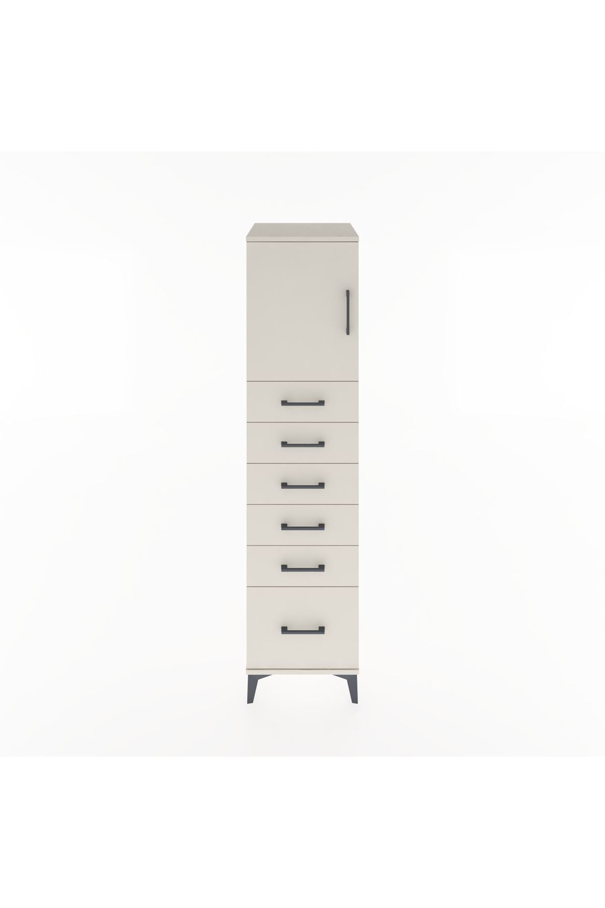 Hyperion Dolap Tek Raflı 6 Çekmeceli Tek Kapaklı 44x44x182 Aytaşı-Aytaşı