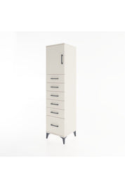 Hyperion Dolap Tek Raflı 6 Çekmeceli Tek Kapaklı 44x44x182 Aytaşı-Aytaşı