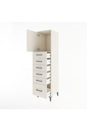 Hyperion Dolap Tek Raflı 6 Çekmeceli Tek Kapaklı 44x44x182 Aytaşı-Aytaşı