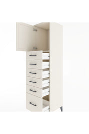 Hyperion Dolap Tek Raflı 6 Çekmeceli Tek Kapaklı 44x44x182 Aytaşı-Aytaşı