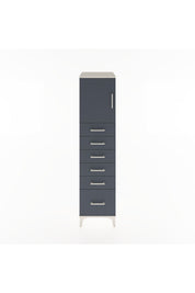 Hyperion Dolap Tek Raflı 6 Çekmeceli Tek Kapaklı 44x44x182 Aytaşı-Antrasit
