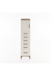 Hyperion Dolap Tek Raflı 6 Çekmeceli Tek Kapaklı 44x44x182 Çam-Aytaşı