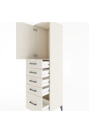 Hyperion Dolap Tek Raflı 5 Çekmeceli Tek Kapaklı 44x44x182 Aytaşı-Aytaşı