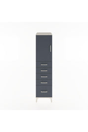 Hyperion Dolap Tek Raflı 5 Çekmeceli Tek Kapaklı 44x44x182 Aytaşı-Antrasit