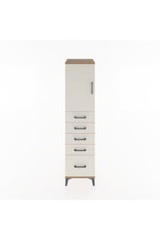 Hyperion Dolap Tek Raflı 5 Çekmeceli Tek Kapaklı 44x44x182 Çam-Aytaşı
