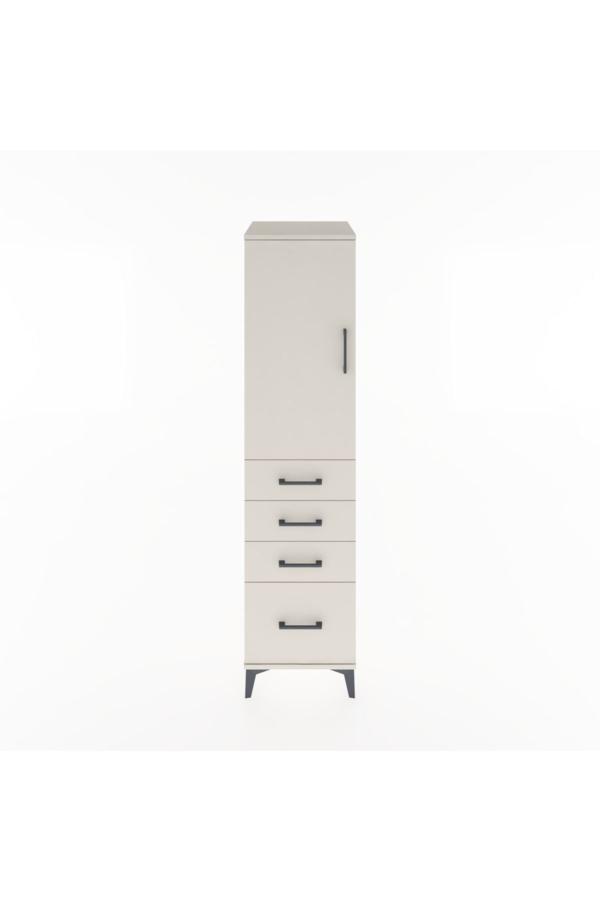 Hyperion Dolap 2 Raflı 4 Çekmeceli Tek Kapaklı 44x44x182 Aytaşı-Aytaşı