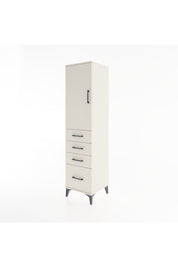 Hyperion Dolap 2 Raflı 4 Çekmeceli Tek Kapaklı 44x44x182 Aytaşı-Aytaşı