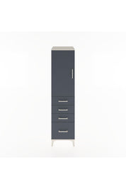 Hyperion Dolap 2 Raflı 4 Çekmeceli Tek Kapaklı 44x44x182 Aytaşı-Antrasit