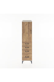 Hyperion Dolap 2 Raflı 4 Çekmeceli Tek Kapaklı 44x44x182 Aytaşı-Çam