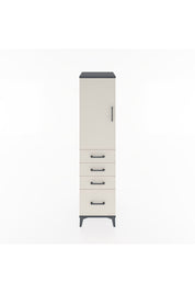 Hyperion Dolap 2 Raflı 4 Çekmeceli Tek Kapaklı 44x44x182 Antrasit-Aytaşı