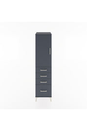 Hyperion Dolap 2 Raflı 4 Çekmeceli Tek Kapaklı 44x44x182 Antrasit-Antrasit