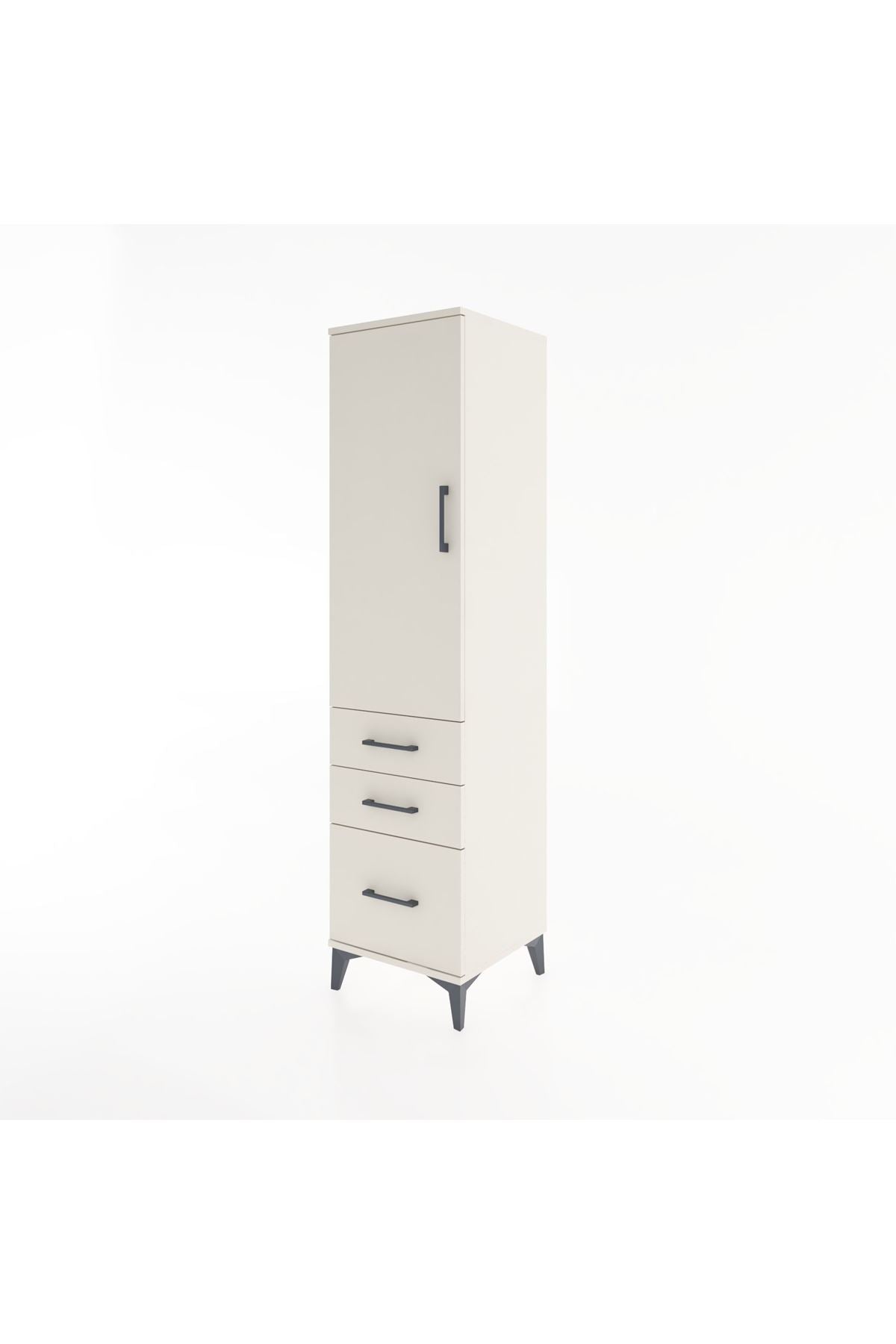 Hyperion Dolap 2 Raflı 3 Çekmeceli Tek Kapaklı 44x44x182 Aytaşı-Aytaşı