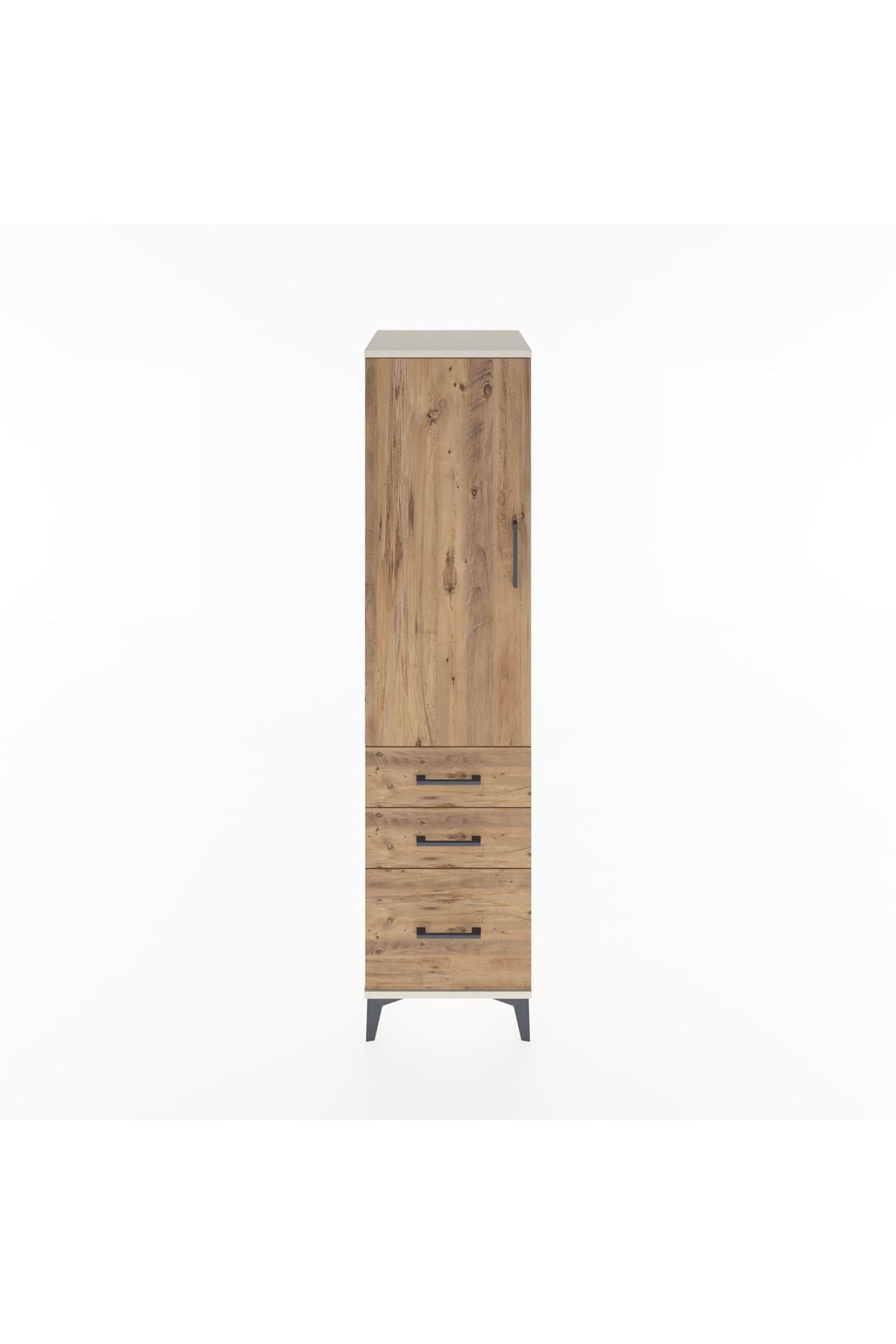 Hyperion Dolap 2 Raflı 3 Çekmeceli Tek Kapaklı 44x44x182 Aytaşı-Çam