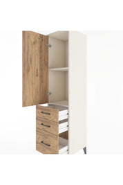 Hyperion Dolap 2 Raflı 3 Çekmeceli Tek Kapaklı 44x44x182 Aytaşı-Çam