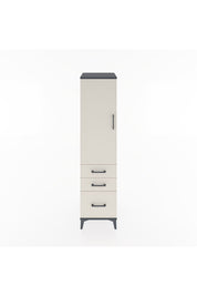 Hyperion Dolap 2 Raflı 3 Çekmeceli Tek Kapaklı 44x44x182 Antrasit-Aytaşı