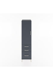 Hyperion Dolap 2 Raflı 3 Çekmeceli Tek Kapaklı 44x44x182 Antrasit-Antrasit