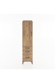 Hyperion Dolap 2 Raflı 3 Çekmeceli Tek Kapaklı 44x44x182 Çam-Çam