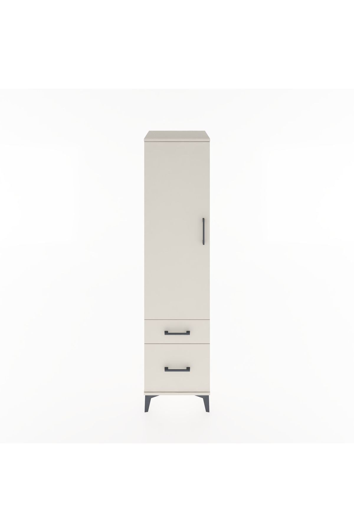 Hyperion Dolap 4 Raflı 2 Çekmeceli Tek Kapaklı 44x44x182 - S55M015V1B