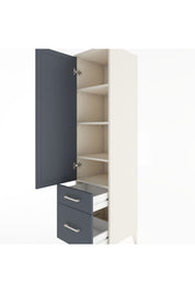 Hyperion Dolap 4 Raflı 2 Çekmeceli Tek Kapaklı 44x44x182 - S55M015V2B