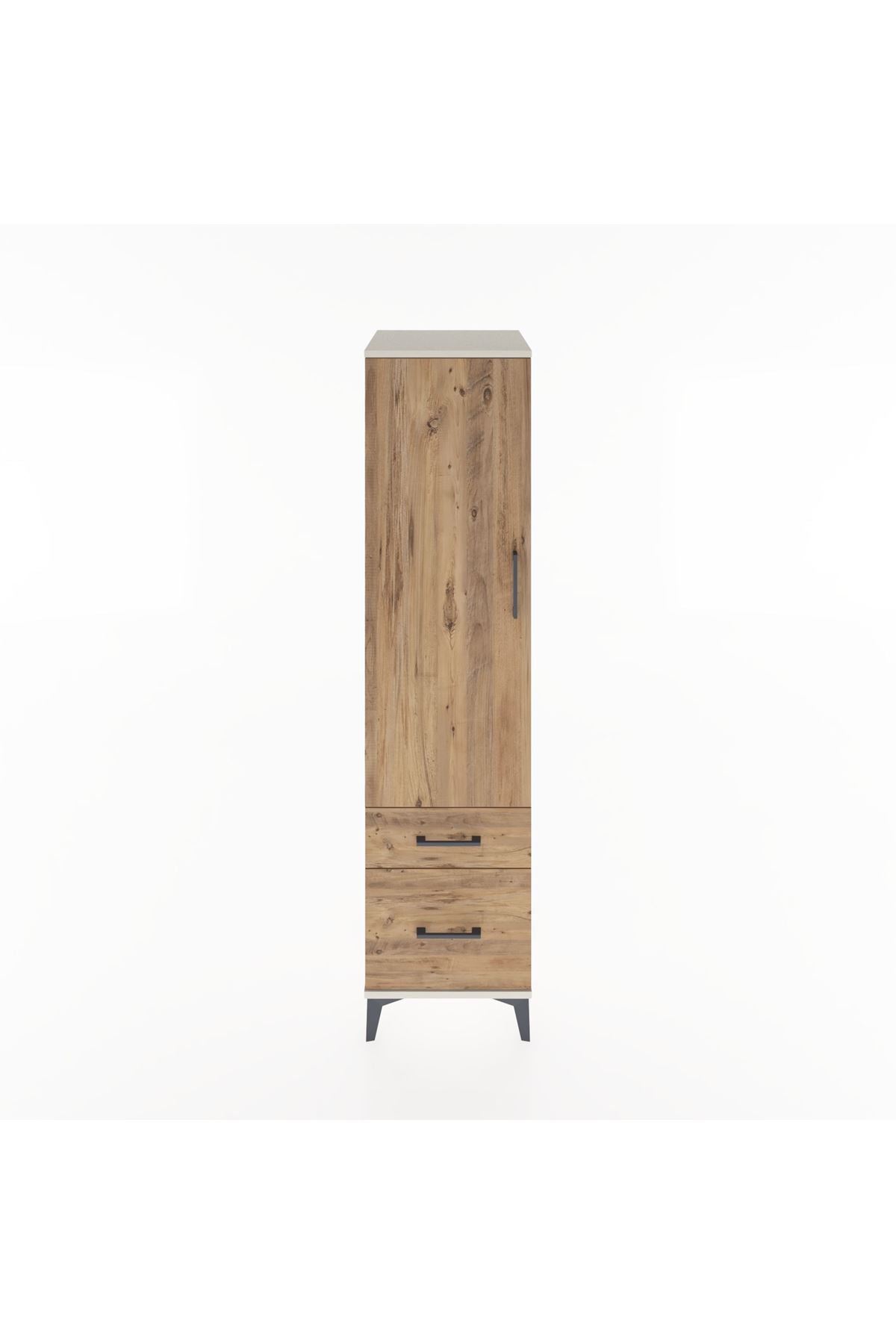 Hyperion Dolap 4 Raflı 2 Çekmeceli Tek Kapaklı 44x44x182 - S55M015V3B