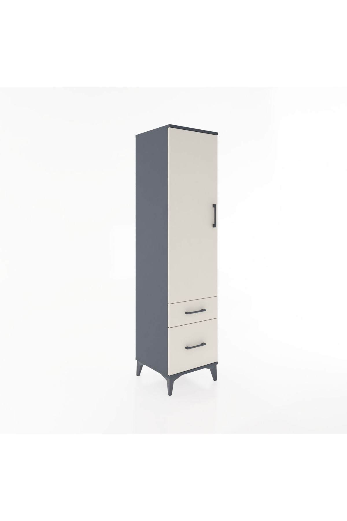 Hyperion Dolap 4 Raflı 2 Çekmeceli Tek Kapaklı 44x44x182 - S55M015V4B