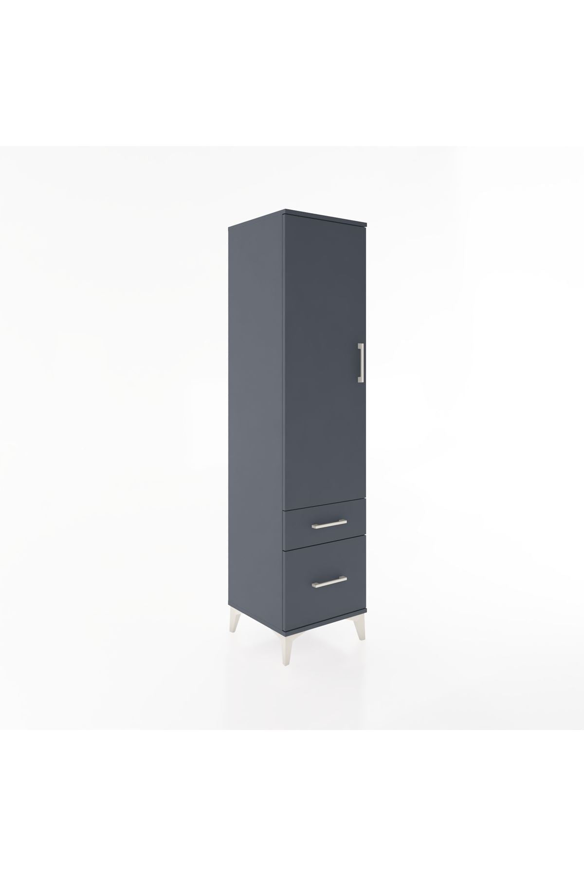 Hyperion Dolap 4 Raflı 2 Çekmeceli Tek Kapaklı 44x44x182 - S55M015V5B