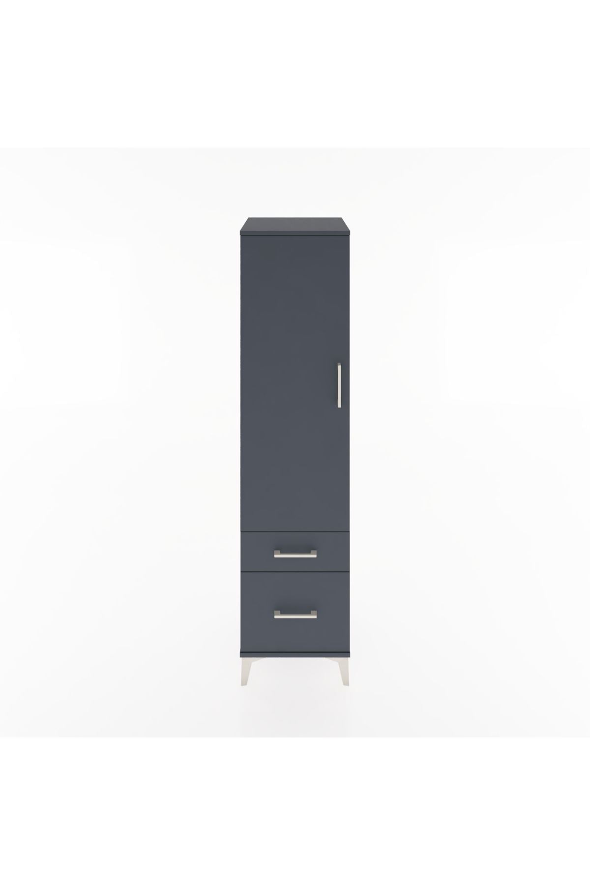Hyperion Dolap 4 Raflı 2 Çekmeceli Tek Kapaklı 44x44x182 - S55M015V5B