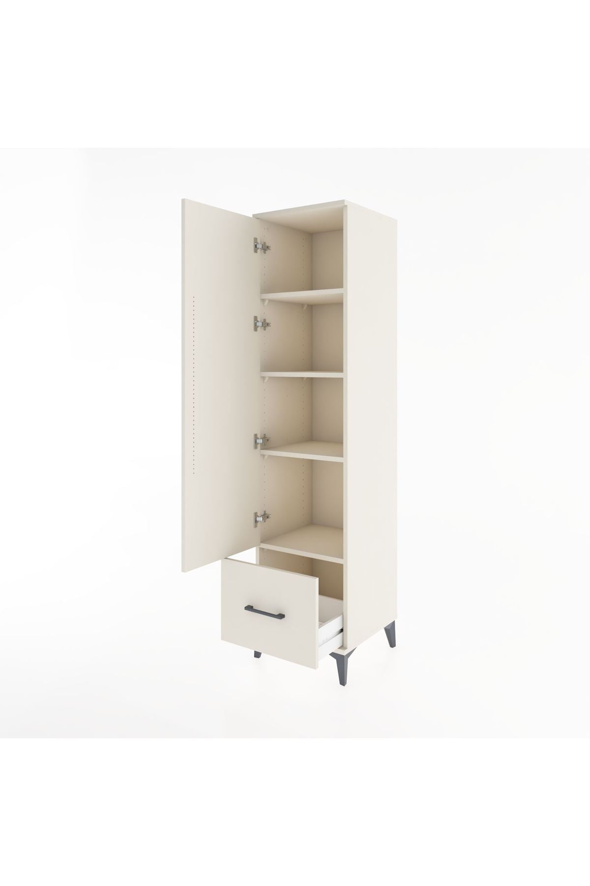 Hyperion Dolap 4 Raflı Tek Çekmeceli Tek Kapaklı 44x44x182 - S55M016V1B