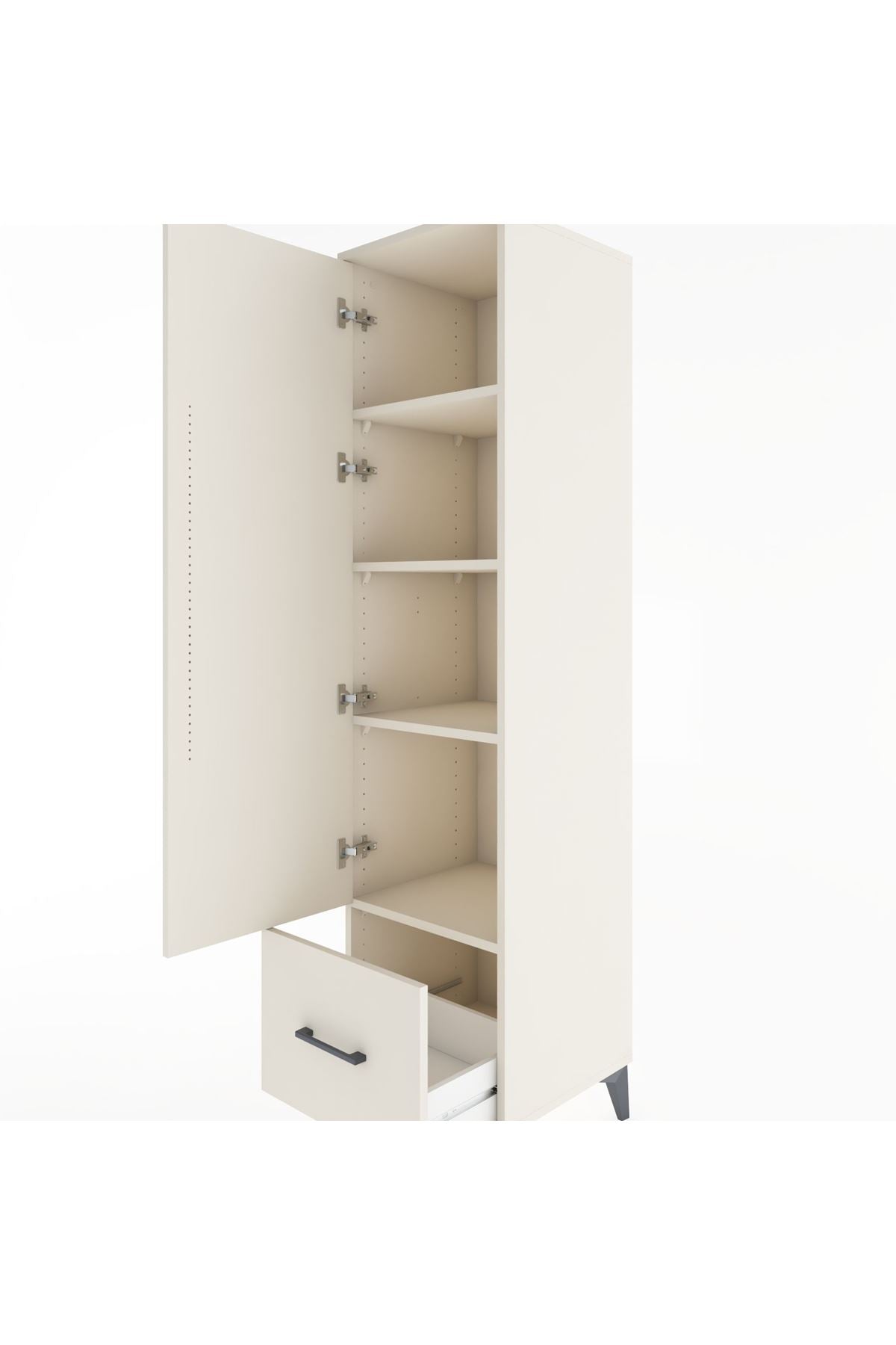 Hyperion Dolap 4 Raflı Tek Çekmeceli Tek Kapaklı 44x44x182 - S55M016V1B