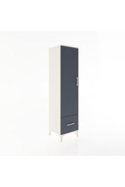 Hyperion Dolap 4 Raflı Tek Çekmeceli Tek Kapaklı 44x44x182 - S55M016V2B