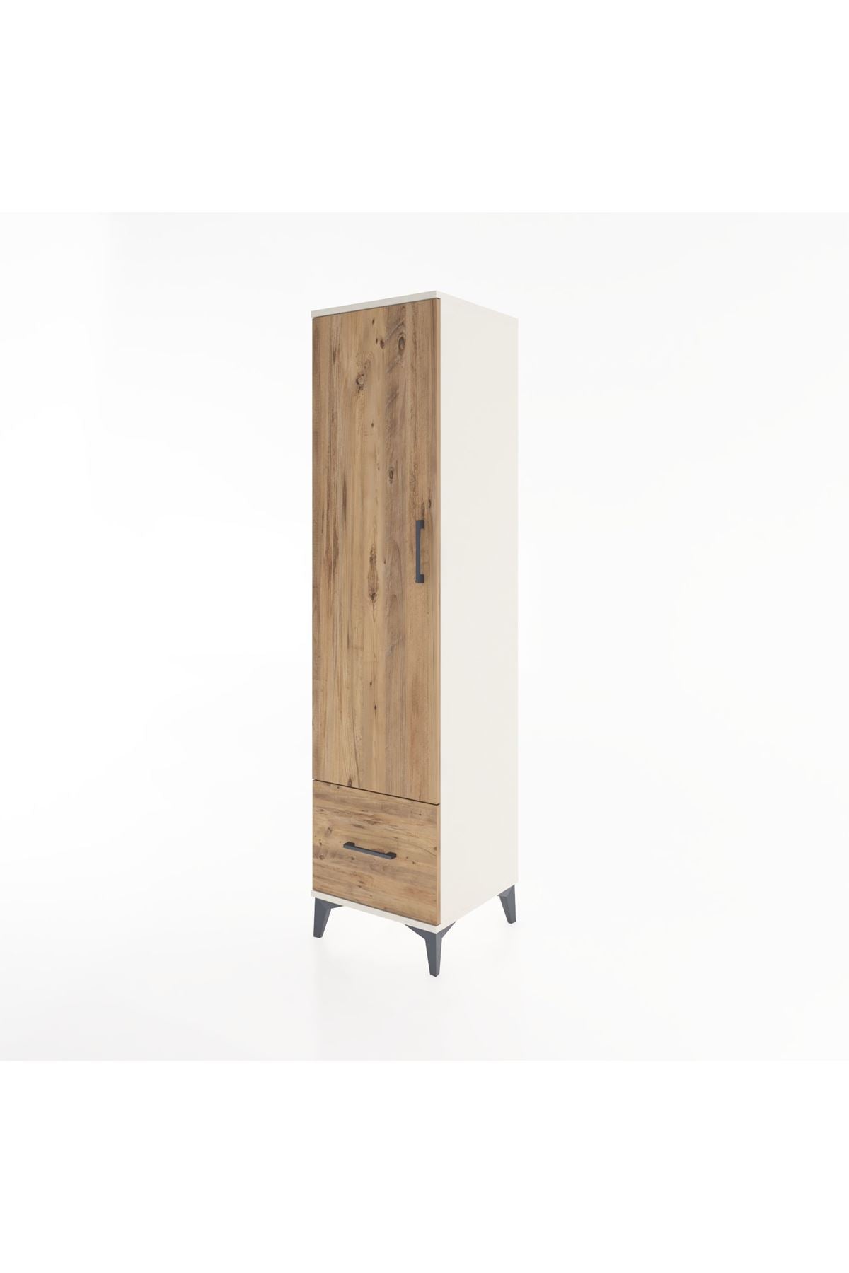 Hyperion Dolap 4 Raflı Tek Çekmeceli Tek Kapaklı 44x44x182 - S55M016V3B