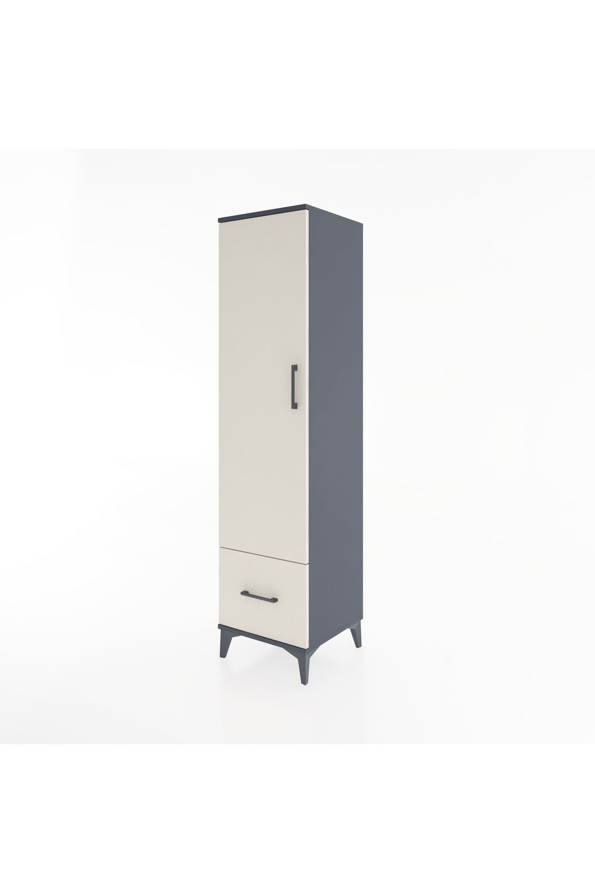 Hyperion Dolap 4 Raflı Tek Çekmeceli Tek Kapaklı 44x44x182 - S55M016V4B
