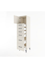 Hyperion Dolap Tek Raflı 6 Çekmeceli Tek Kapaklı 44x44x182 Aytaşı-Aytaşı