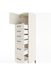 Hyperion Dolap Tek Raflı 6 Çekmeceli Tek Kapaklı 44x44x182 Aytaşı-Aytaşı