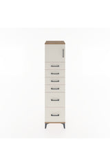 Hyperion Dolap Tek Raflı 6 Çekmeceli Tek Kapaklı 44x44x182
