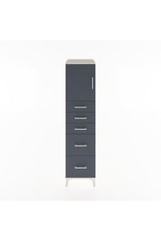 Hyperion Dolap Tek Raflı 5 Çekmeceli Tek Kapaklı 44x44x182 Aytaşı-Antrasit