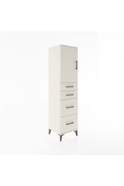 Hyperion Dolap Tek Raflı 4 Çekmeceli Tek Kapaklı 44x44x182 Aytaşı-Aytaşı