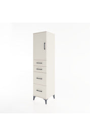 Hyperion Dolap Tek Raflı 4 Çekmeceli Tek Kapaklı 44x44x182 Aytaşı-Aytaşı