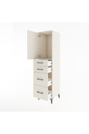 Hyperion Dolap Tek Raflı 4 Çekmeceli Tek Kapaklı 44x44x182 Aytaşı-Aytaşı