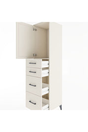 Hyperion Dolap Tek Raflı 4 Çekmeceli Tek Kapaklı 44x44x182 Aytaşı-Aytaşı