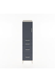 Hyperion Dolap Tek Raflı 4 Çekmeceli Tek Kapaklı 44x44x182 Aytaşı-Antrasit