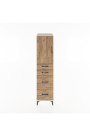 Hyperion Dolap Tek Raflı 4 Çekmeceli Tek Kapaklı 44x44x182 Aytaşı-Çam