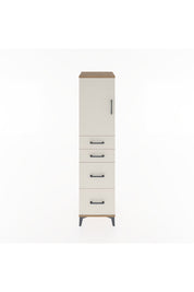 Hyperion Dolap Tek Raflı 4 Çekmeceli Tek Kapaklı 44x44x182 Çam-Aytaşı
