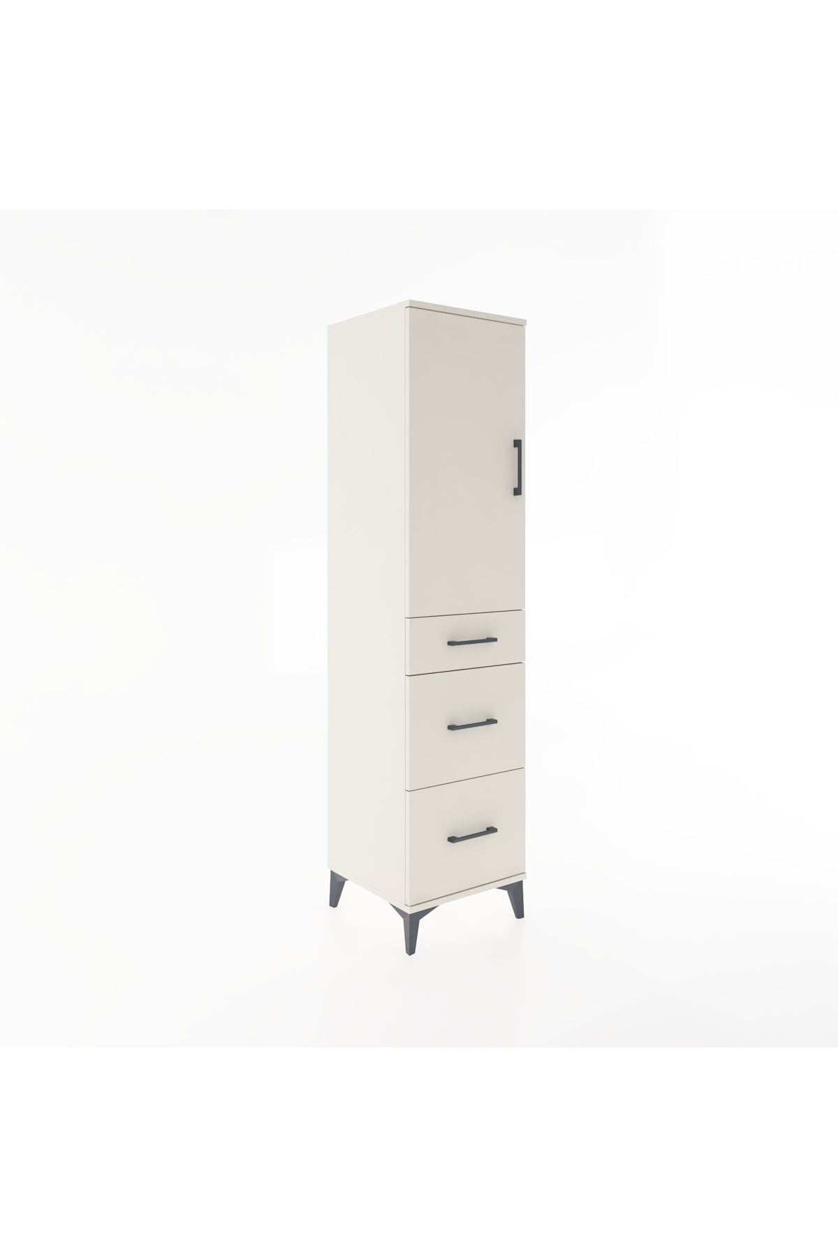 Hyperion Dolap 2 Raflı 3 Çekmeceli Tek Kapaklı 44x44x182 Aytaşı-Aytaşı