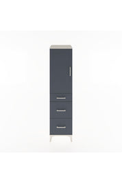 Hyperion Dolap 2 Raflı 3 Çekmeceli Tek Kapaklı 44x44x182 Aytaşı-Antrasit